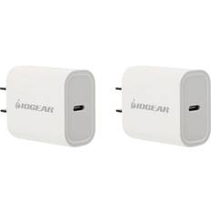 Batteries & Chargers IOGEAR Compact USB-C 20W Charger 2-Pack GPAWC20W2P