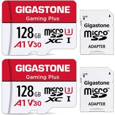 Memory Cards & USB Flash Drives Gigastone 128GB microSDXC U3 A1V30 Memory Card for Nintendo Switch Red and White – 100MB/s Micro SD Card – 2-Pack 2x128GB