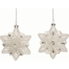 Transpac Clear Snowflake Shaped Christmas Tree Ornament