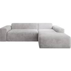 Juskys L-shape Upholstered Light Gray Sofa 250cm 4-Sitzer