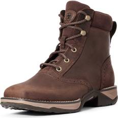 7,5 Reitschuhe Ariat Anthem Lacer Damen Westernreitstiefeletten Distressed Brown 038-5 Women