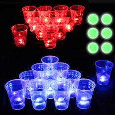 Six senses media the dark beer pong setbeer pong party cup set led beer pong c