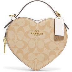 Credit Card Slots Handbags Coach Heart Crossbody Bag In Signature - Light Khaki/Chalk