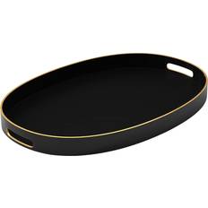Gold rectangle coffee table American Atelier Black with Gold Serving Tray