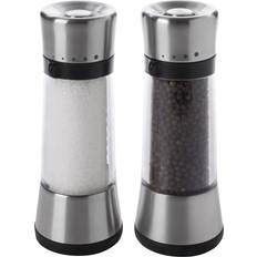 Oak Salt and Pepper Mill Set with Brass knobs – The Spice Sisters.co