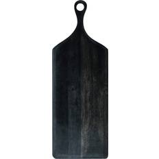 Black cutting board Storied Home 28" Black Acacia Wood Tray/Cutting Hello Chopping Board