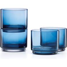 Godinger Jax Highball Glasses, Set of 4 - Blue