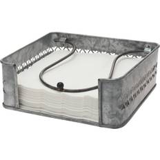 Rustic galvanized metal top Napkin Holder