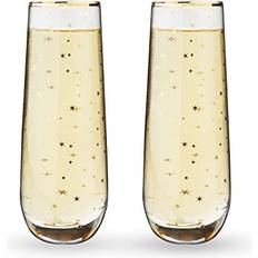 Gold Champagne Glasses Twine Starlight Stemless Champagne Glass