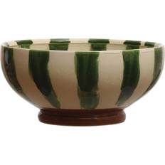White Dessert Bowls Storied Home 10.37 111 Multi-Colored Hand-Painted Stoneware Footed Reactive Glaze Dessert Bowl