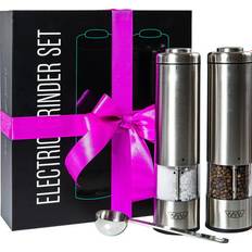 xinxu Gravity Electric Salt and Pepper Grinder Set, Automatic