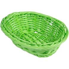 Plastic Bread Baskets WB-1503-G Oval Polyweave Roll Bread Basket