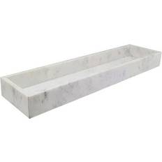 A&B Home White Marble 30 Serving Tray