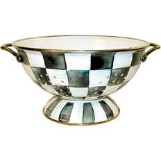 Mackenzie-Childs Courtly Check Large BLACK/WHITE Colander