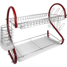 Red Dish Drainers Better Chef 16" Rack Dish Drainer