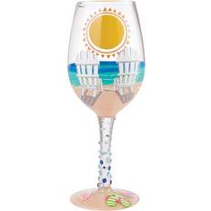 Lolita Pretty As A Peacock Hand Painted Wine Glass 15 oz