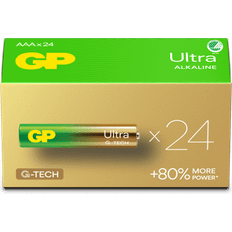 GP Batteries Ultra Alkaline Battery, Size AAA, LR03, 1.5V, 24-pack