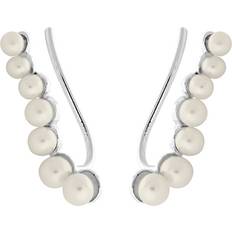 Pernille Corydon Ocean Treasure Ear Climbers - Silver/Pearls