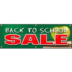 72" BACK TO SCHOOL SALE BANNER SIGN boys girls clothes save sale discount fall big