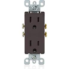 Duplex receptacle outlet Leviton 222-5325 15AMahogany Decora Duplex Receptacle Outlet