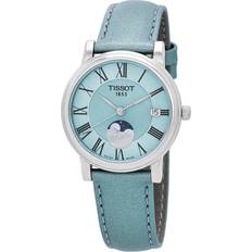 Wrist Watches Tissot Carson Moon Phase Light Blue Ladies T122.223.16.353.00