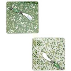 Two's Company Countryside 2 Pc Serving Box Cheese Knife