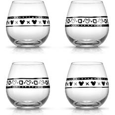 Silver Buffalo Disney Minnie And Mickey Mouse Hearts Stemless Wine Glasses