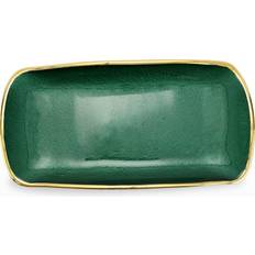 Glass Serving Trays Vietri Metallic Glass Emerald Serving Tray