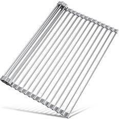 Stainless Steel Dish Drainers Home Accessories 17.7" 15.5" Large Tech Roll Up Racks Dish Drainer