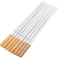 Stainless Steel Skewers G & F 23 W 2 Think Stainless BBQ 8-Piece Skewer