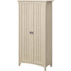 White bathroom cabinet Bush Salinas Bathroom Storage Cabinet