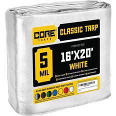 Core Tarps White 5Mil 16 x 20 Tarp, CT-504-16X20, CT-504-16x20