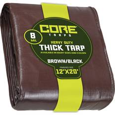 Tents Core Tarps Brown/Black 8Mil 12 x 20 Tarp, CT-402-12X20