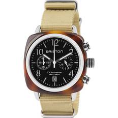 Armbanduhren Briston Clubmaster Classic Acetat Chronograph schwarz, Schwarz, Gurt