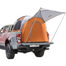 Truck bed tents OutSunny Truck Bed Tent for 5'-5.5' Bed, 2-3 Persons with Awning, Orange, Drk Orange
