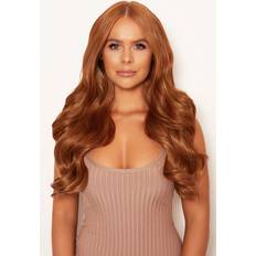 Clip-On Extensions Lullabellz Super Thick Natural Wavy Clip In Hair Extensions 22 inch Mixed Auburn 5-pack