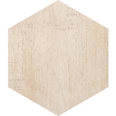 Merola Tile Sawnwood Hex Beige 8-5/8" 9-7/8" Porcelain Floor and Wall Tile Case 25 Tiles