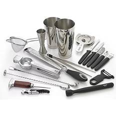 Stainless Steel Bar Sets M37102 Deluxe 19-Piece Cocktail Kit Bar Set