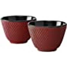 Bredemeijer 1L Ceramic Teapot with Warmer Set | Red