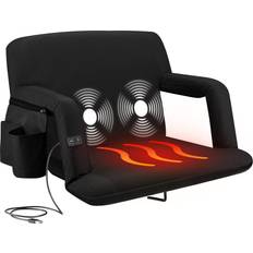 Massage & Relaxation Products Heating massage stadium seat “ deluxe reclining bleacher chair with back & arm s