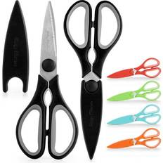 Kitchen Scissors Zulay Kitchen Heavy Duty Multipurpose Shears with Protective Cover Kitchen Scissors