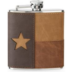 Hip Flasks Foster & Rye Leather Texas Flask Stainless Steel Wayfair Brown/Gray Hip Flask