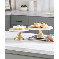 Cake Stands Vivian Lune Home Goldtone Ceramic Speckled Goldtone Cake Stand