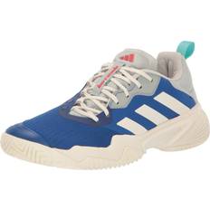 Racket Sport Shoes Adidas Women's Barricade Tennis Shoes, 8.5, Blue/White