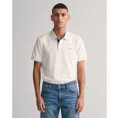 Gant Herren T-Shirts & Tanktops Gant Men Piqué Polo Shirt White