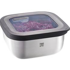 Plastik Küchenbehälter GEFU Frischhaltedose Provido quadratisch 1,8l Edelstahl/Kunststoff Küchenbehälter