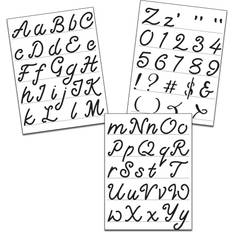 Crafter's workshop stencil 8.5"x11" 3/pkg-script alphabet tcw8.53p-6029