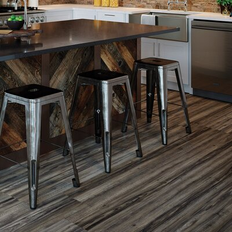 Vinyl interlocking plank flooring ACP Finesse Floor Ascent Ozark Floating Vinyl Plank 9"x48.6" 21.42 sq.ft/pkg Brown