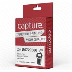 Teip & Teipholdere Capture Tape D1 12mm Black/yellow