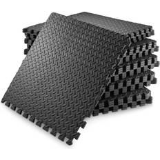 Stalwart Foam Mat Floor tiles, Interlocking Eva Foam Padding Multi-Color 4-Pack